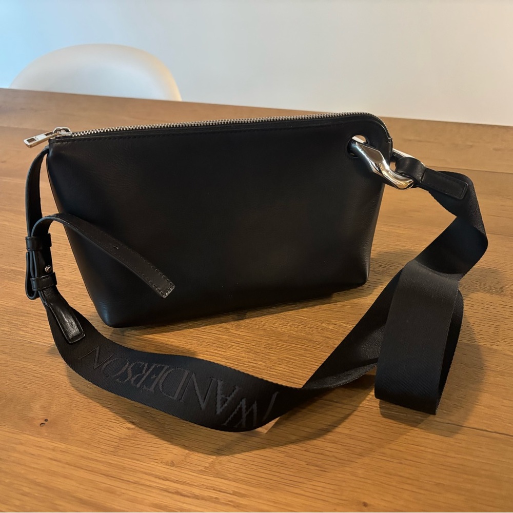 JW Anderson Black Leather Corner Bag